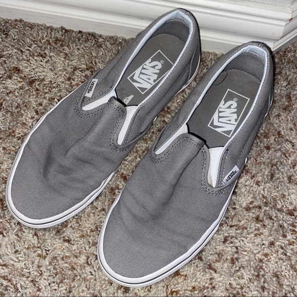 Vans Shoes - grey slip on vans